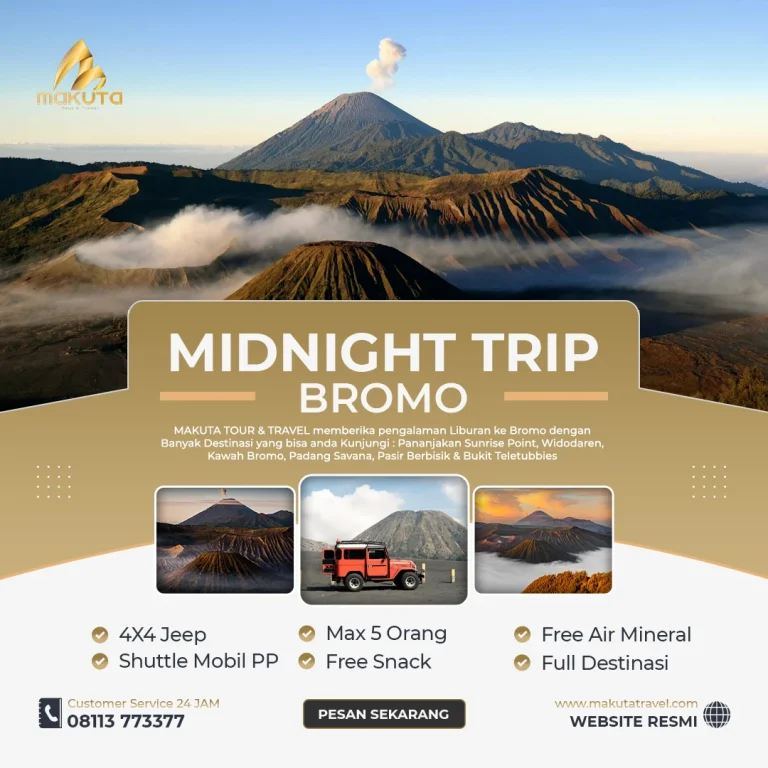 Banner paket wisata Bromo midnight trip