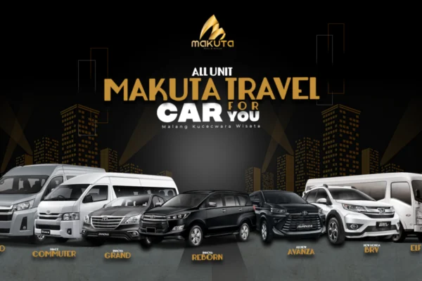 Jajaran armada Makuta Travel: Hiace, Innova, Avanza, BR-V, dan Elf